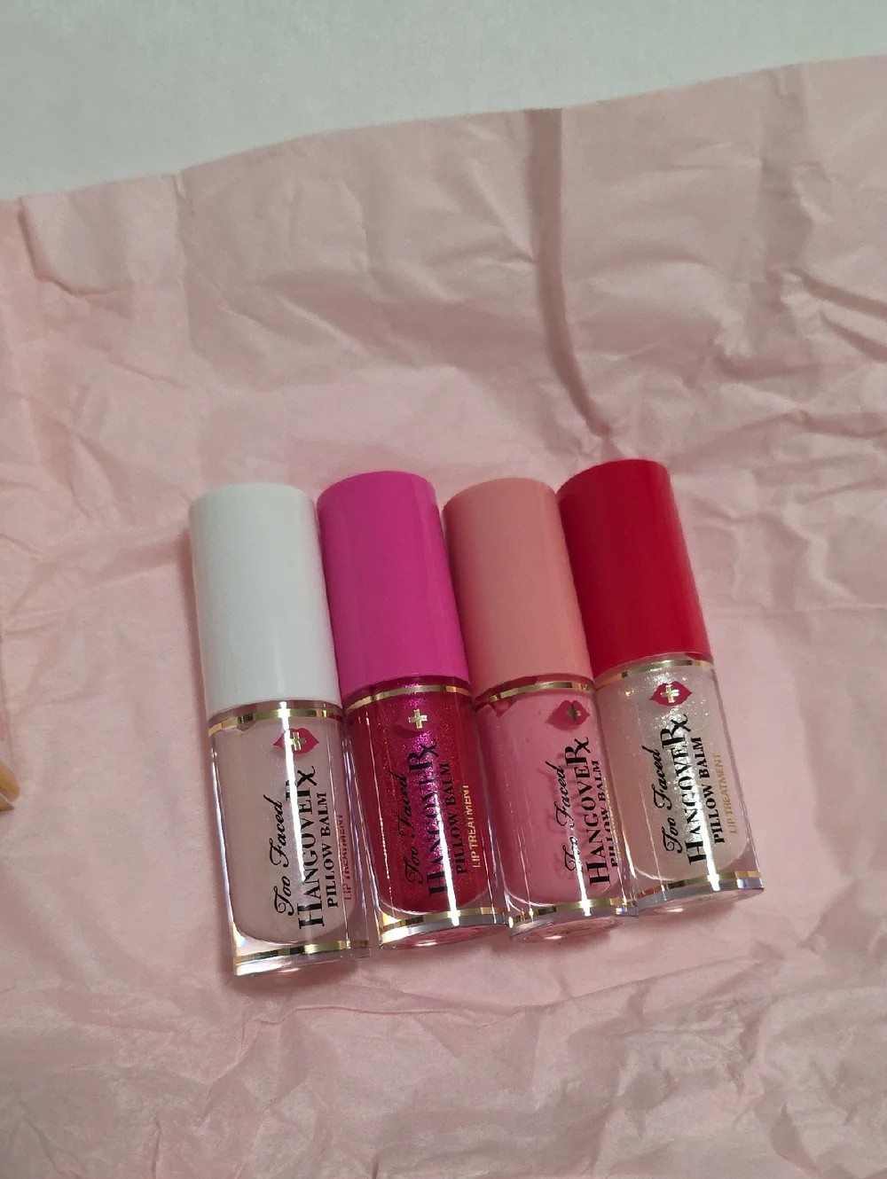 NIB Too Faced HangoveRX Pillow Lip Balm Set 4 Pc